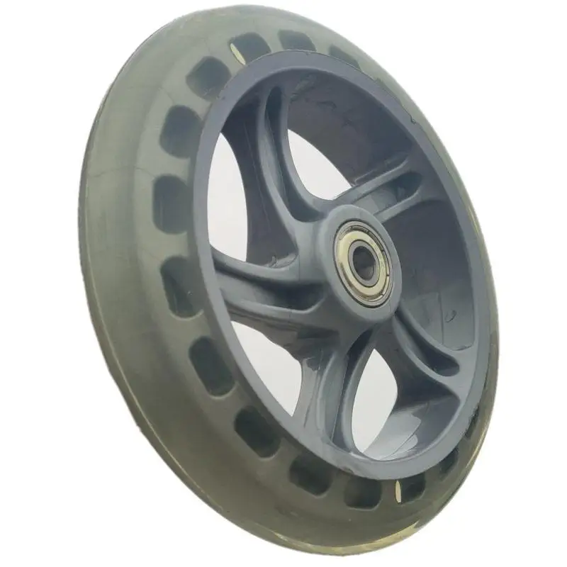 PU8-inch casters 200x30 scooter wheels stroller children's stroller polyurethane silent pull wheel diameter 200 axis width 40mm