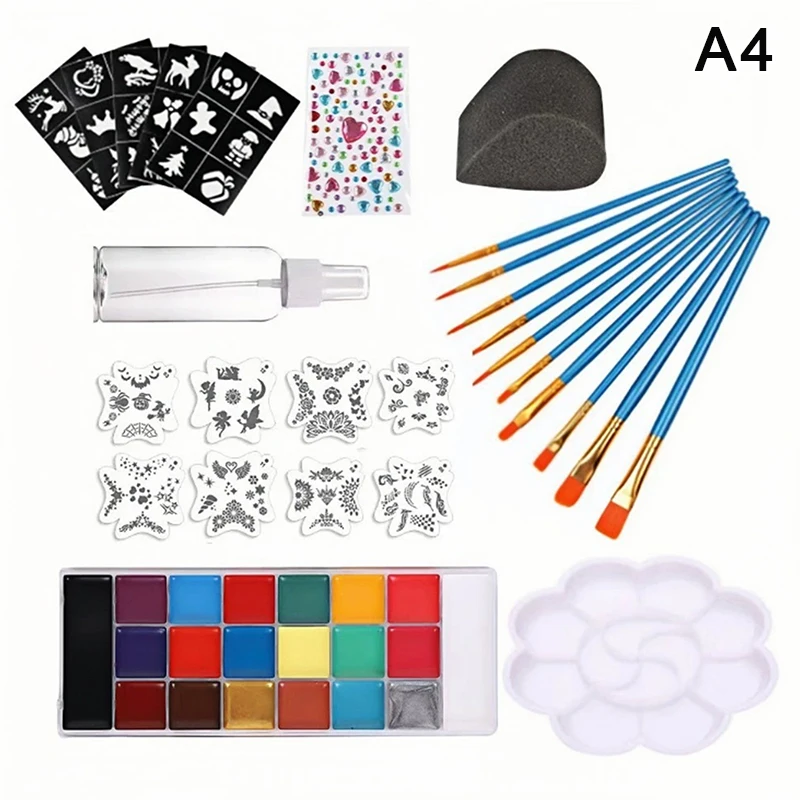 

[MA] 1 шт. Профессиональная палитра красок для лица и тела, нетоксичная, безопасная, для татуировок, декораций для вечеринок, набор для художественного макияжа