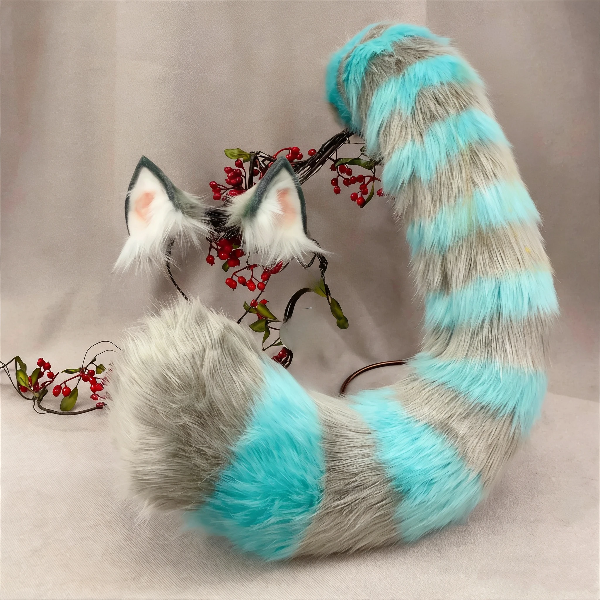 

New Handmade Cheshire Ear Tail Ear Tail Animal Claw Cat Cosplay Props Headband Anime Shoes and Hats Clothing DIY Accessories