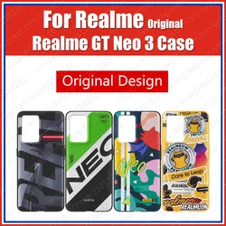 RMX3560 Official Original Realme GT Neo3 Case Bumper TPU Back Cover Realmeow Design Global Version