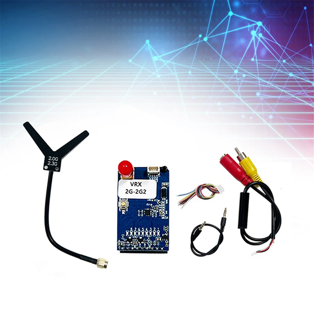 AT42 2G-2.2G FPV VRX 8CH FPV Módulo receptor de vídeo PAL/NTSC 7-36V para gafas FatShark FPV