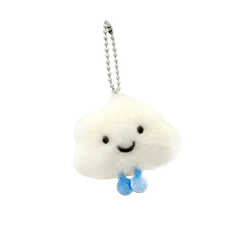 Süße Plüsch Wolke Puppe Quietschen Schlüsselanhänger Kawaii flauschige weiche Stofftier Rucksack Charms Anhänger Freundschaft Paar Geschenk für Kinder