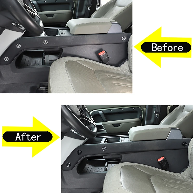 

8 шт., черный алюминиевый сплав для Land Rover Defender 90 110 2020-2024, декоративная крышка винта центрального управления автомобиля, автомобильные аксессуары