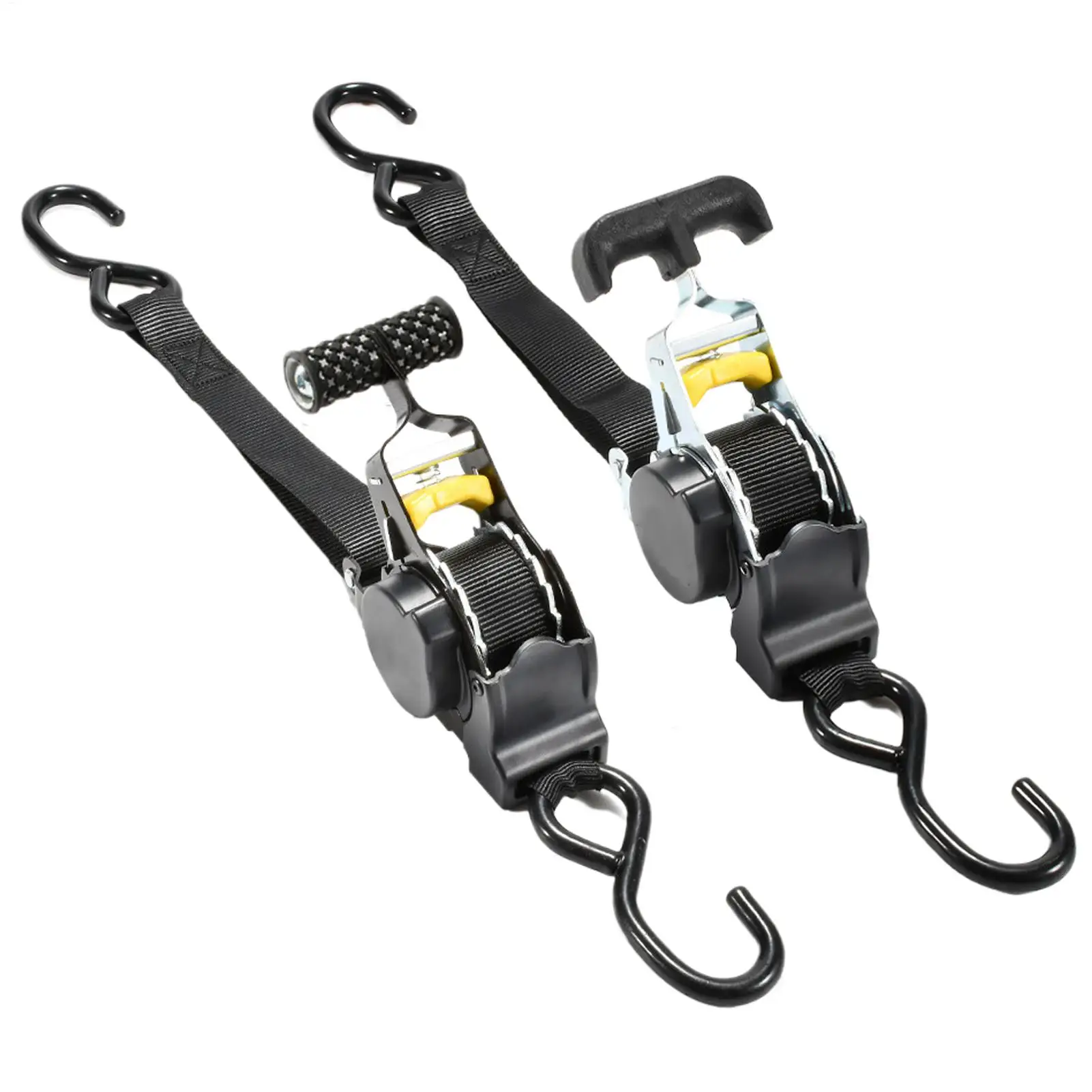 

Retractable Ratchet Tie-Down Straps Truck Bed Ratchet Strap With Screw Reinforced Bracket Heavy Duty Automotive Webbing Supplies