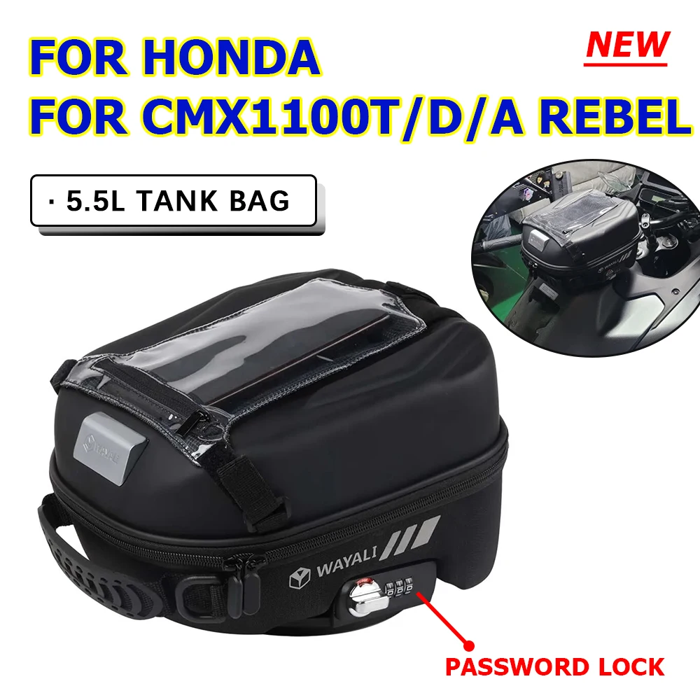 

Motorcycle Tank Bag For HONDA CMX 1100 D CMX1100 A T Rebel 1100 DCT Waterproof Luggage Tanklock Navigation Racing Bag Backpack