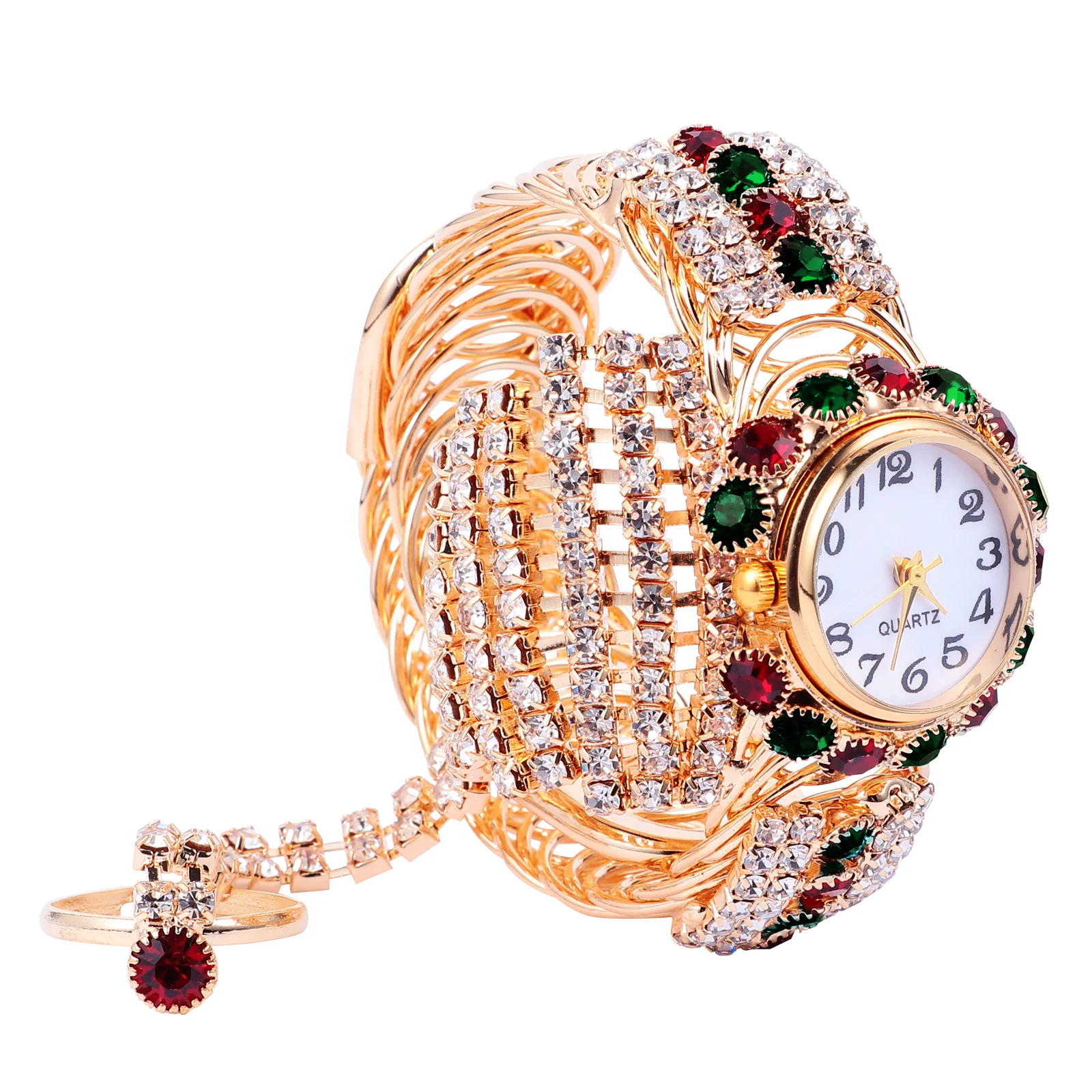 

1pc Shiny Bohemian Alloy Quartz Watch for Ladies Lightweight Precise Timekeeping Stylish Fashion Women Bracelet Watches