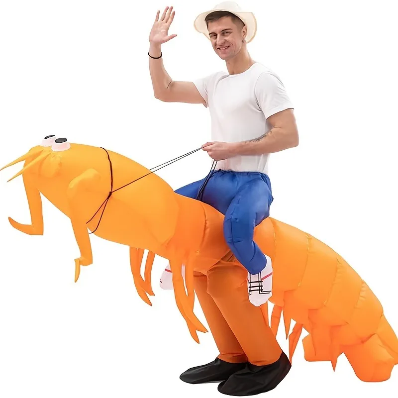 مجموعة ملابس بيبي الروبيان القابلة للنفخ لحفلات المهرجانات والمناسبات القابلة للنفخ على شكل حيوانات