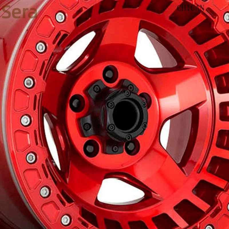 

2026 CHICAN Beadlock Forged Wheels 15-21 Inch 6x139.7 Black ET Negative 40mm 4x4 Pickup Offroad Truck Rims