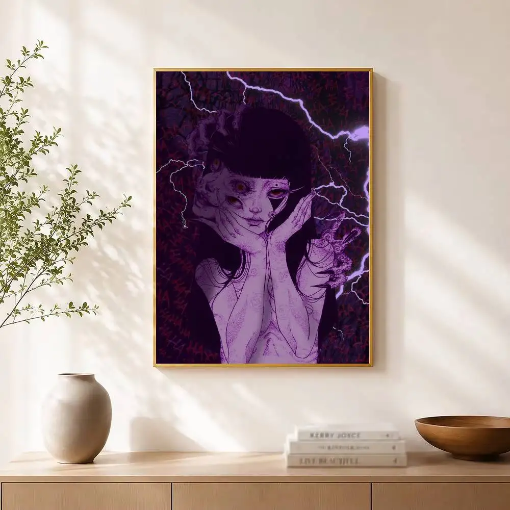 J-Junji Itos T-Tomies Poster Waterproof Wall Art Sticker For Bar Living Room Vintage Decor High Quality Print Gift