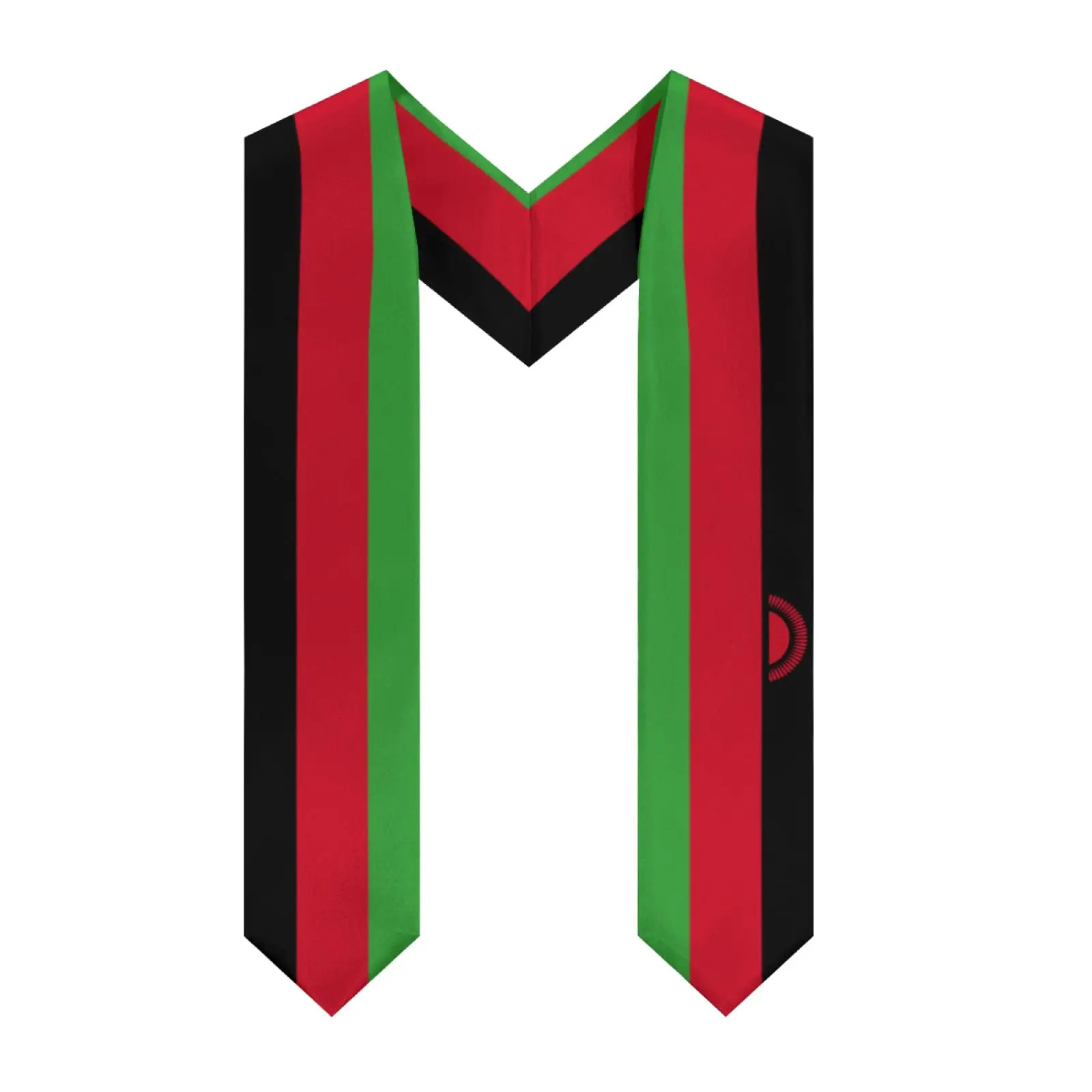 

2025 Malawi Flag V-neck Graduation Stole Shawl Sash Honor For Study Aboard International Students