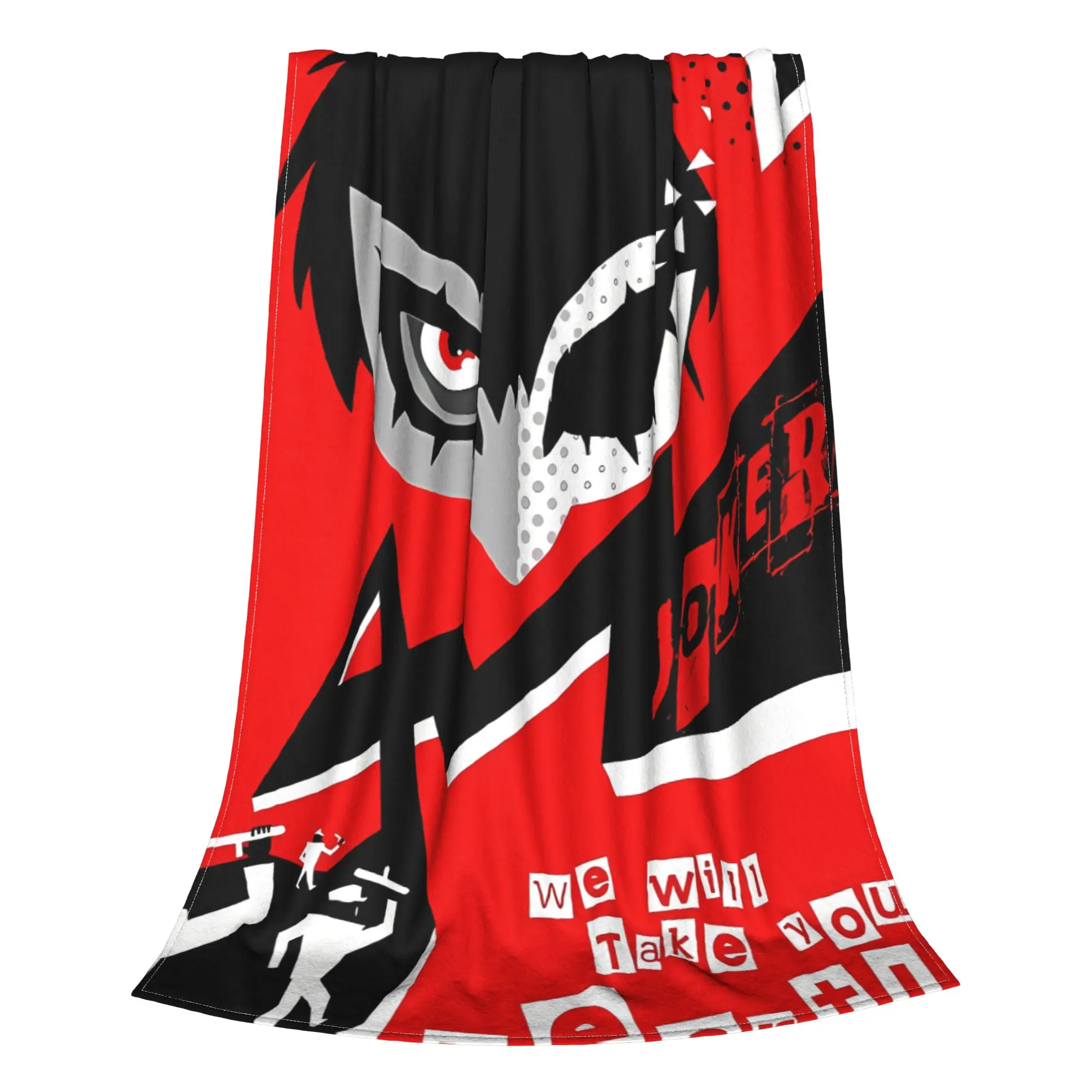 1PC Home Cutecore Joker Take Your Heart! Personas Blanket Super Cosy Plush Home Living Room Sofa Halloween