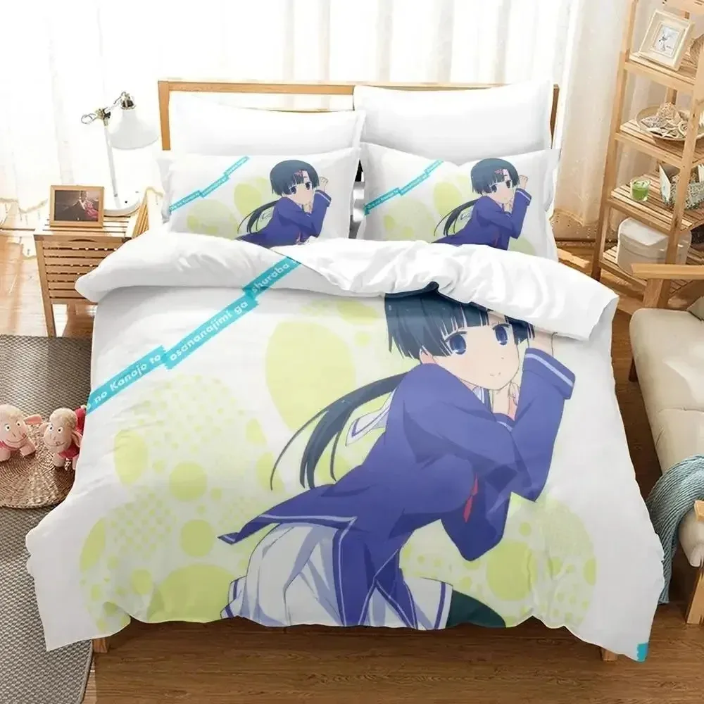 

2024 OreShura Bedding Set Single Twin Full Queen King Size Bed Set Adult Kid Bedroom Duvet cover Sets 3D Print Anime Bed Sheet