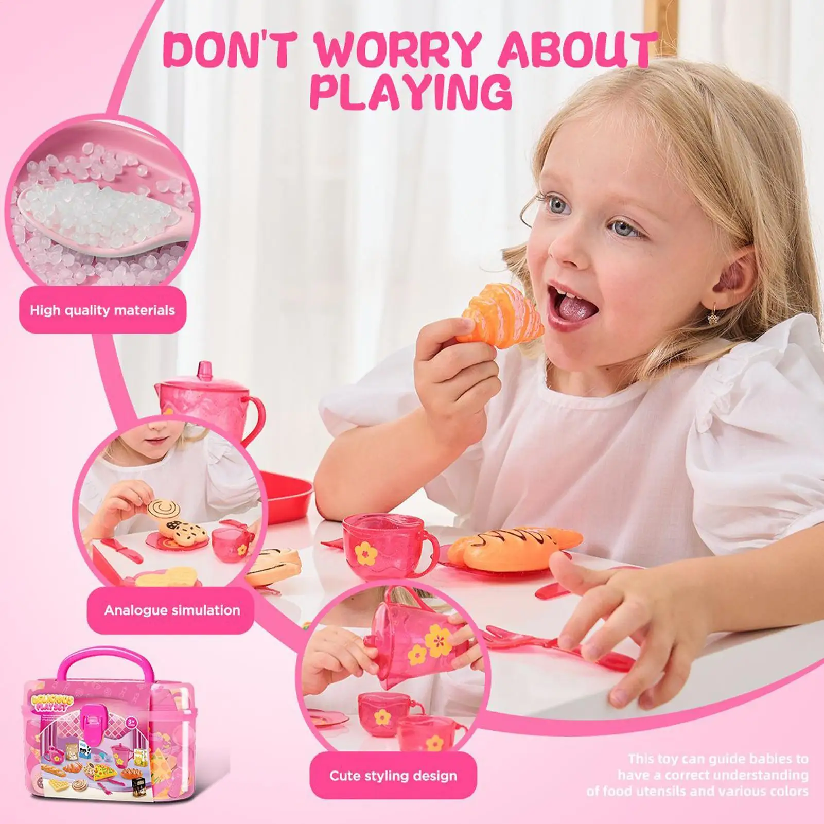 ชุดของเล่นชงชาเด็กแบบมอนเตสซอรี่ ชุดกาน้ำชาและถ้วยชา ของเล่นจำลองอุปกรณ์ครัว ชุดครัวสนุกๆ ของเล่นเสริมพัฒนาการเด็ก ของเล่นบทบาทสมมติ ของขวัญ