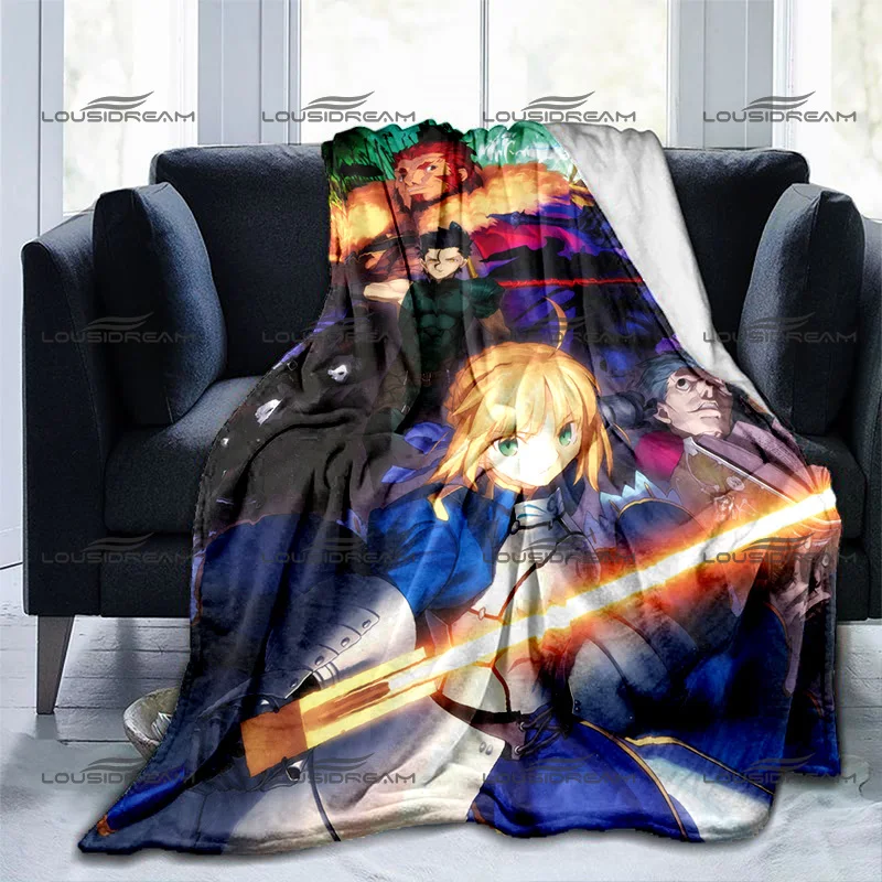 Animato Fate sciabola dea coperta morbida flanella coperta aria condizionata trapunta portatile casa viaggio ufficio coperta