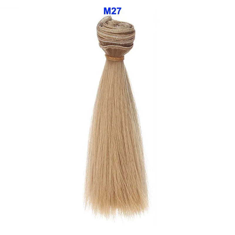 1 Stück Perücke Refires Bjd Haar 15 cm * 100 cm Schwarz Gold Braun Grün Rosa Farbe Gerade Perücke Haar für 1/3 1/4 BJD Diy