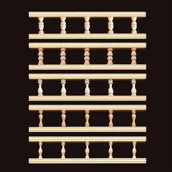 Wooden Baluster Spindle DIY Furniture Toys Home Decor Bridge Column Applique Wood Small Gourd Pillars Wine Fence Cabinet Support