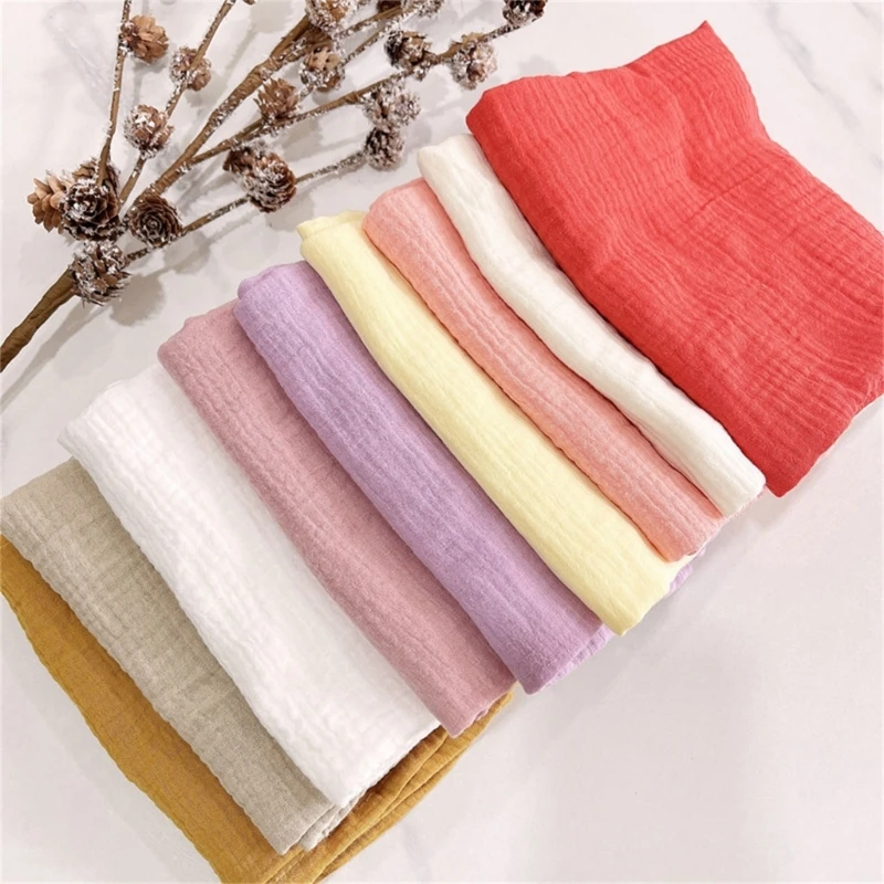 

Cotton Blanket for Toddler Newborn Stroller Blankets Infant NapCover SwaddleWrap Muslin SwaddleQuilt with Headband