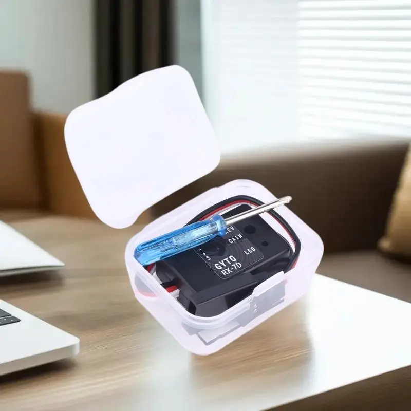 Professional RX-7D Mini Gyro for RC Car Boat Racing - 4.8-7.4V DC, Universal Digital/Analog Transmitter Receiver