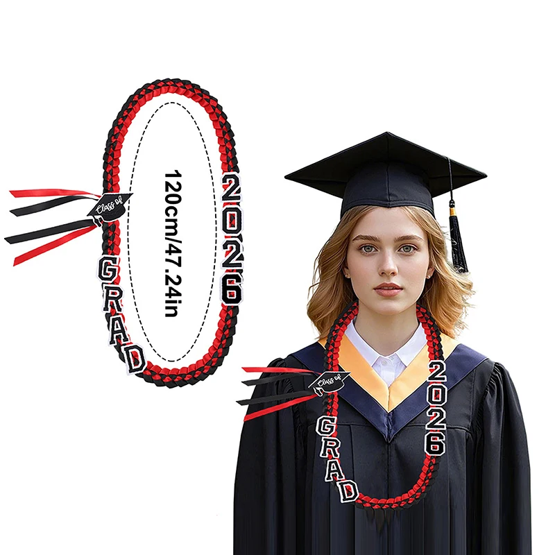 Collares de Graduación Hechos a Mano para la Clase de 2026, Collar de Cinta con Letras de Graduación