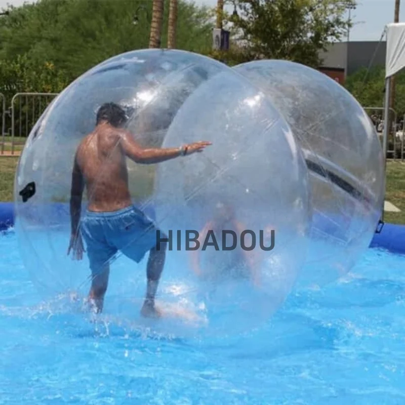 Bola de caminhada na água bola zorb bola de dança inflável bola de hamster humano bola de caminhada na água 2m tpu claro inflável bola zorb de água