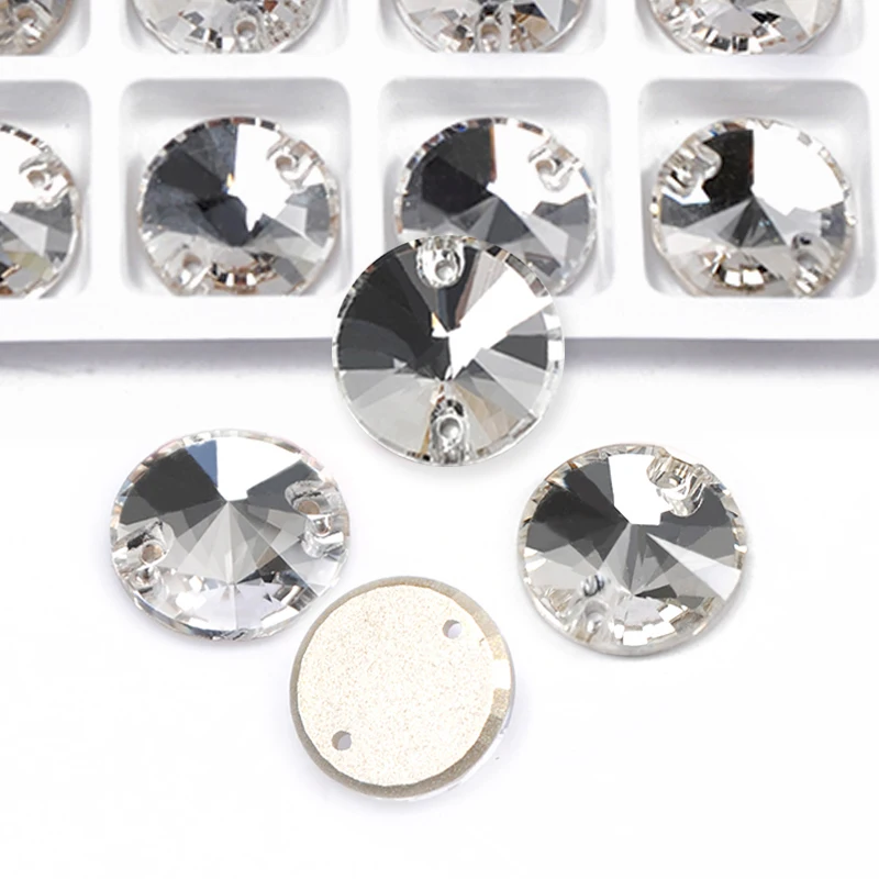 Pubrilex K9 Glas Kristallklare Flache Rückseite Strasssteine zum Aufnähen für Kleidungsstücke, Kleider, Handarbeiten und Schuhe in verschiedenen Größen und Formen – Detail 4