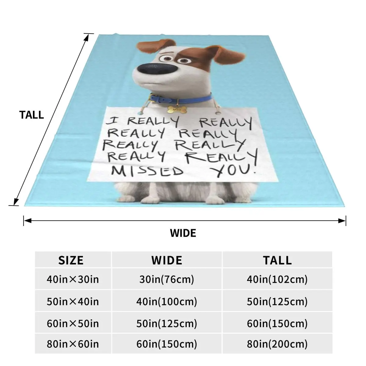 Animated Film The Secret Life Of Pets Jack Russell Terrier Cartoon Dog Blanket FThrow Blanket Bedroom Throws Bedspread Quilt