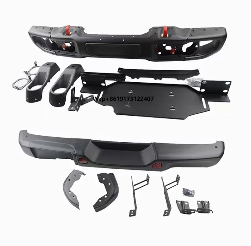 

VISHN for 2018-2024 JL 4x4 Front Bumper and Rear Bumper Set Aluminum 10th Anniversary Style Bull Bar