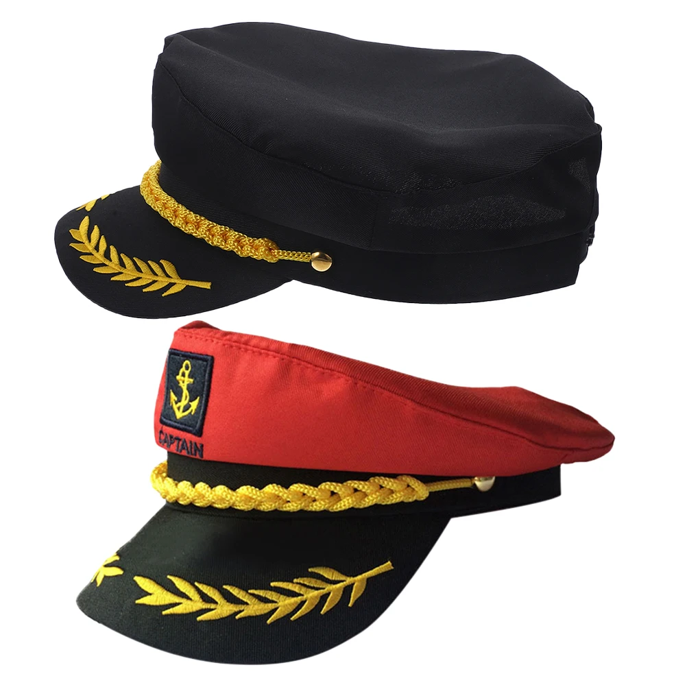 

Embroidered Navy Sailor Mens Accessories Dance Captains Hat For Women Wear Long Lasting Breathable Classic Color Gifts