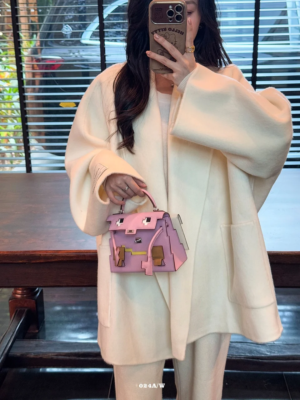 

Racice Face Bag Handmade Wax Tead Parody Milkake White Mosaic Women Cute Bag Fre Sle Handbag