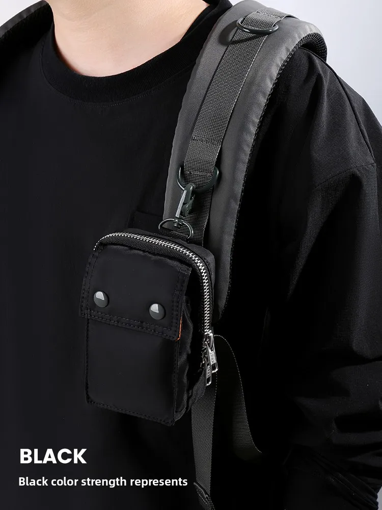 حقيبة كاميرا صغيرة من النايلون، حقيبة خصر للكاميرا الرقمية، إكسسوار كلاسيكي متعدد الاستخدامات، حقيبة صغيرة معلقة بأسلوب كوري ...