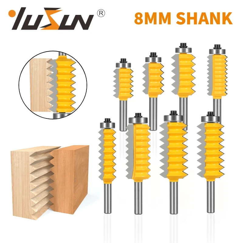 YUSUN 8MM Shank Multi-Tooth Shape Bit Router Bit Woodworking Milling Cutter For Wood Bit Face Mill Carbide Cutter End Mill