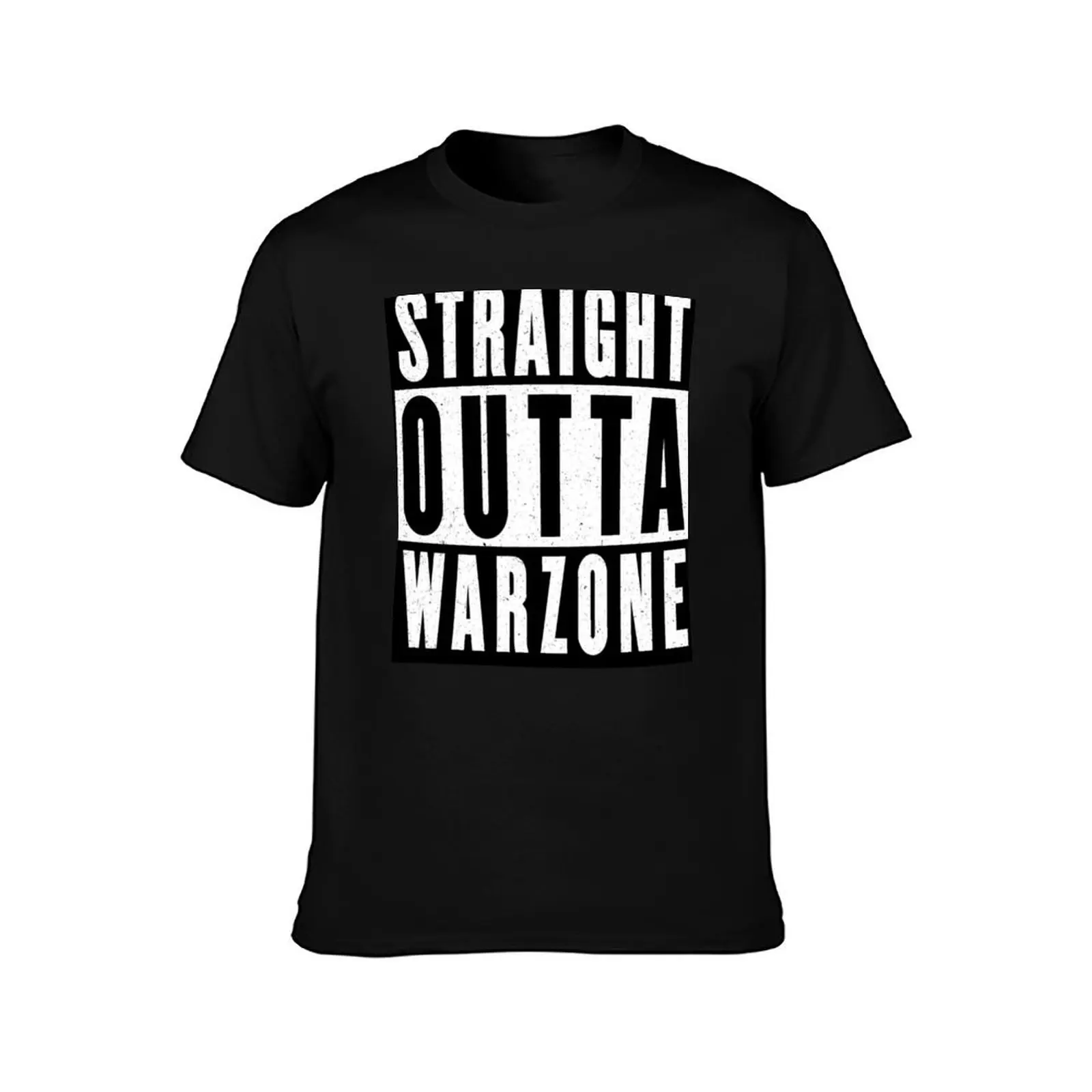 Warzone - Cod fanart - straight outta - T-Shirt Large Size Casual Tee Shirt T-Shirt