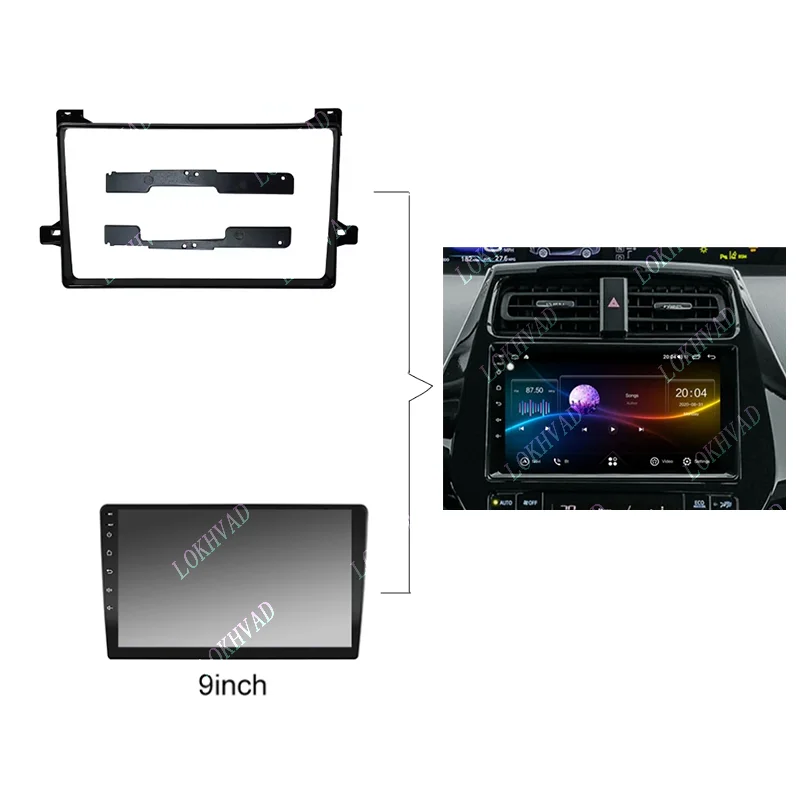 Toyota Prius XW50 2015-2022 패널 전원 케이블 배선 하네스 Canbus 용 자동차 안드로이드 라디오 스테레오 플레이어 프레임 페이스리프트