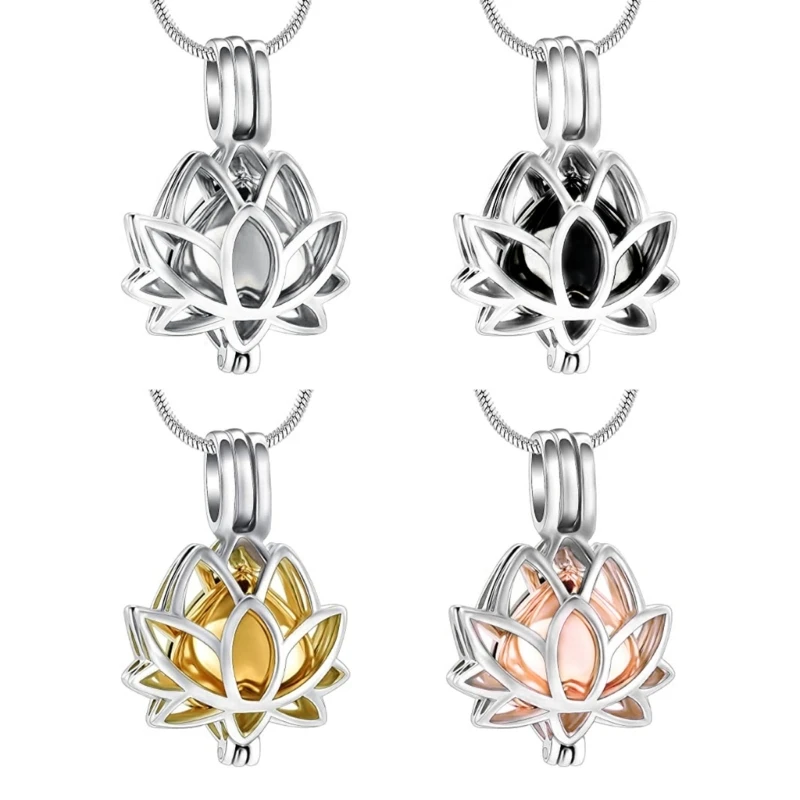 

Flower Shaped Cremation Urn Bar Jewelry Pet Cremation Jewelry Ashes Necklaces