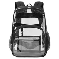 Mochila impermeable transparente para hombre y niña, Bolsa Escolar de gran capacidad, bolsa de plástico transparente a la moda