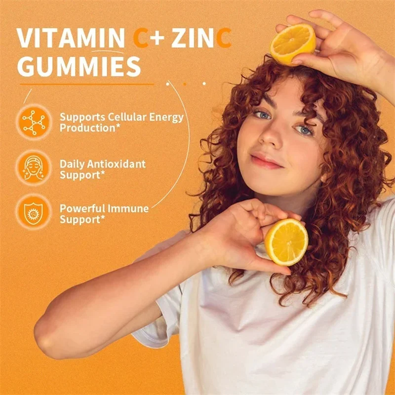 Vitamina C Gummies - Antioxidant, Joint, Immune, Skin, Cellular Respiration, and Cardiovascular Health