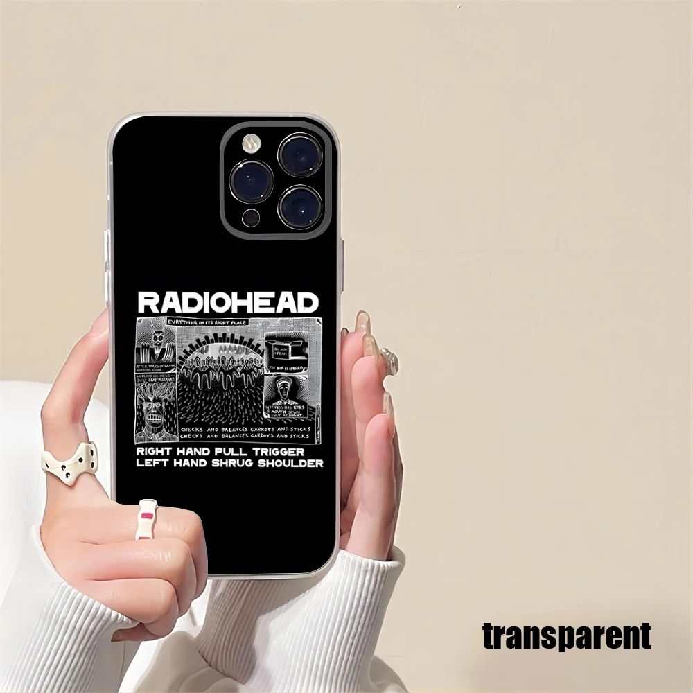 Rock Band Music Album Radiohead  Phone Case new For iPhone 15 14 12 13 11 Pro Max Mini X XR XS Max 7 8 Plus transparent cover