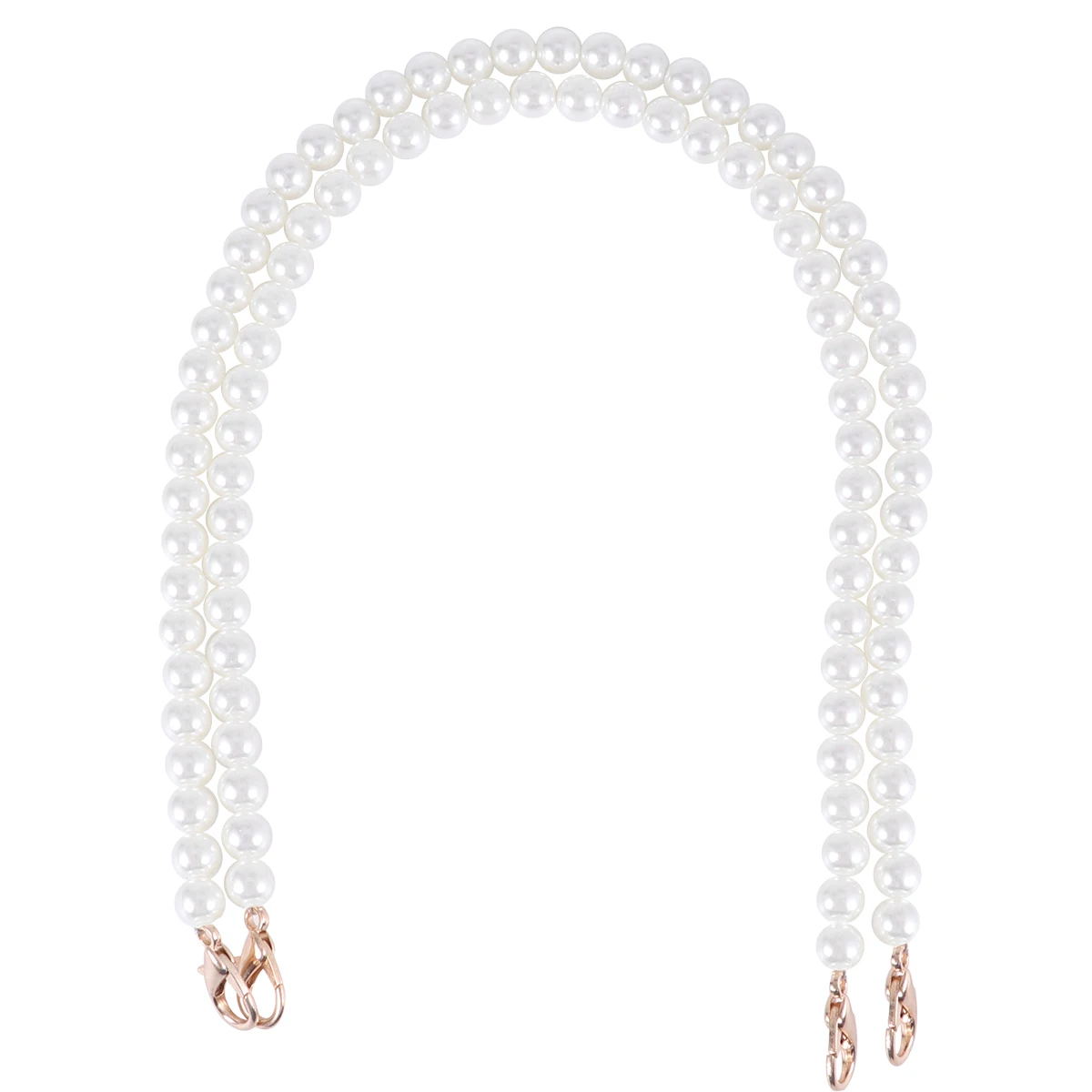 2Pcs Handbag Chain for Women Pearl Style Luxury Replacement Strap 40Cm Golden Lobster Clasp Bag Accessories Shoulder Decor Chain