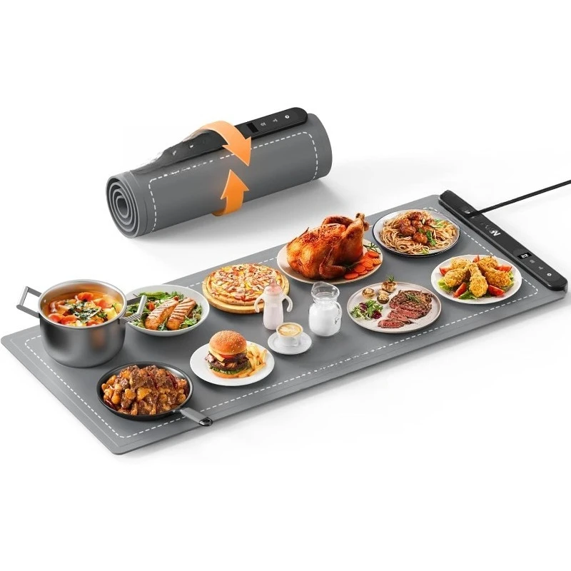 

Mat for Food, (XXL 36"x16") Food Warming Mat for Countertop Upgrade Graphene Fast Full Surface Heating -Versatile Food W