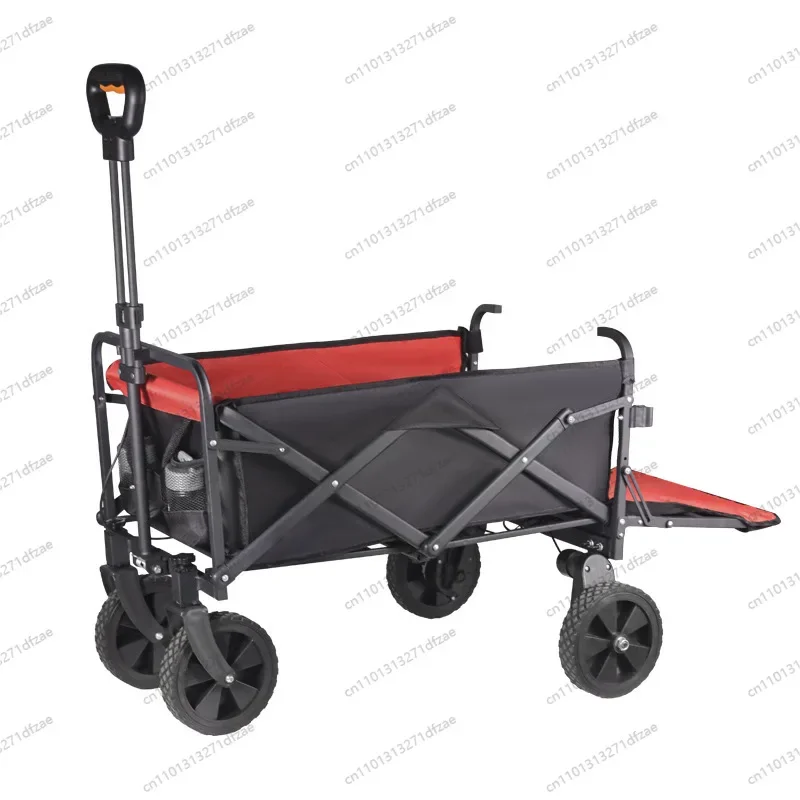 Large Folding Electric Camping Cart | Outdoor Portable Utility Wagon with Motorized Assist