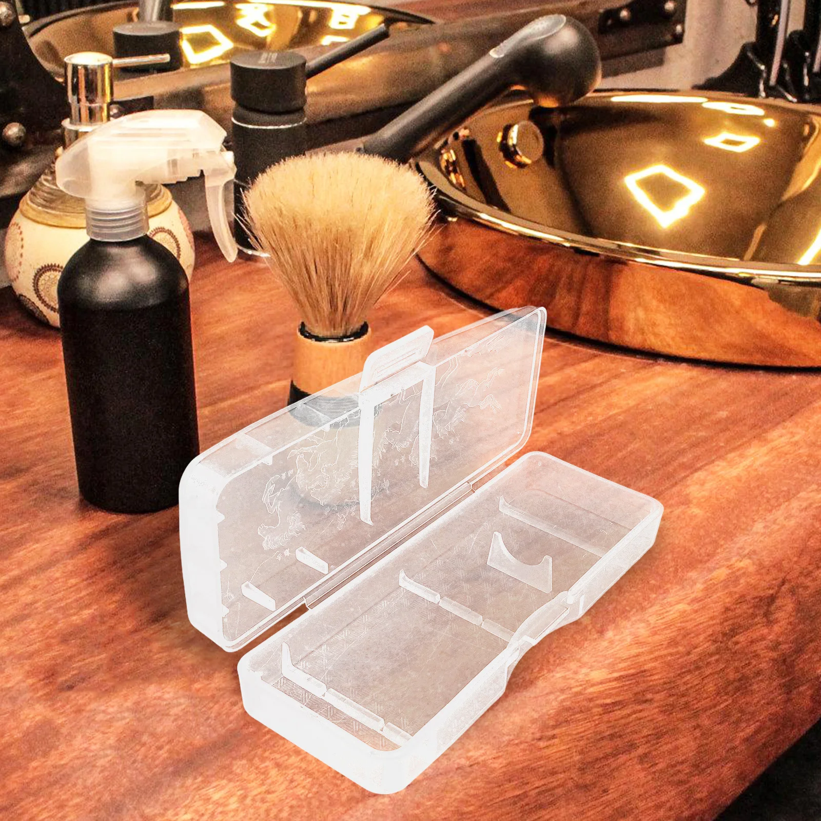 

3Pcs Transparent Razor Case Organizer Portable Travel Shaver Storage Box for Men Women Hair Removal Tools Travel Razor Case