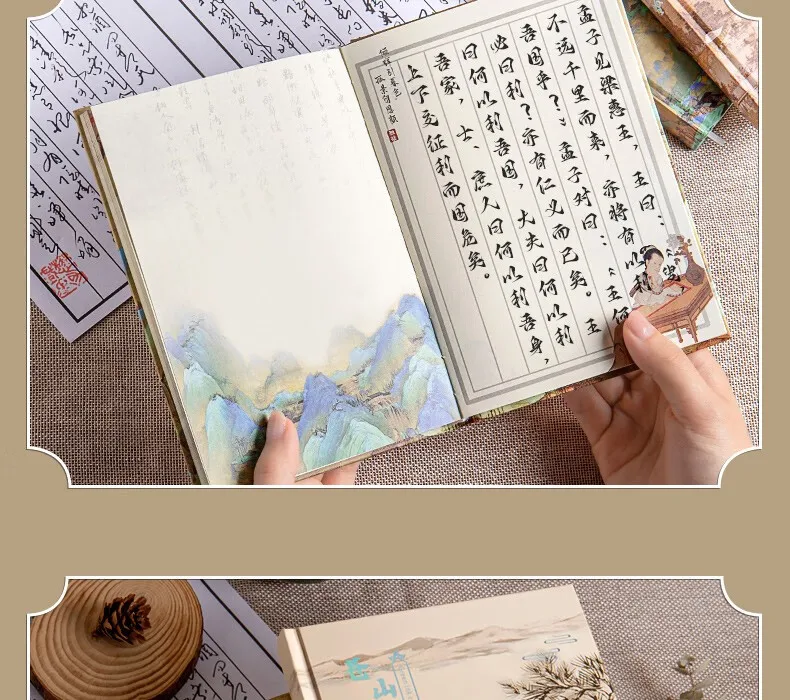 Notizbuch im antiken chinesischen Stil, handgebunden, kreatives Premium-China-Chic-Tagebuch, ästhetisches A5-Tagebuch, exquisites Design, einzigartiges Geschenk – Detail 17