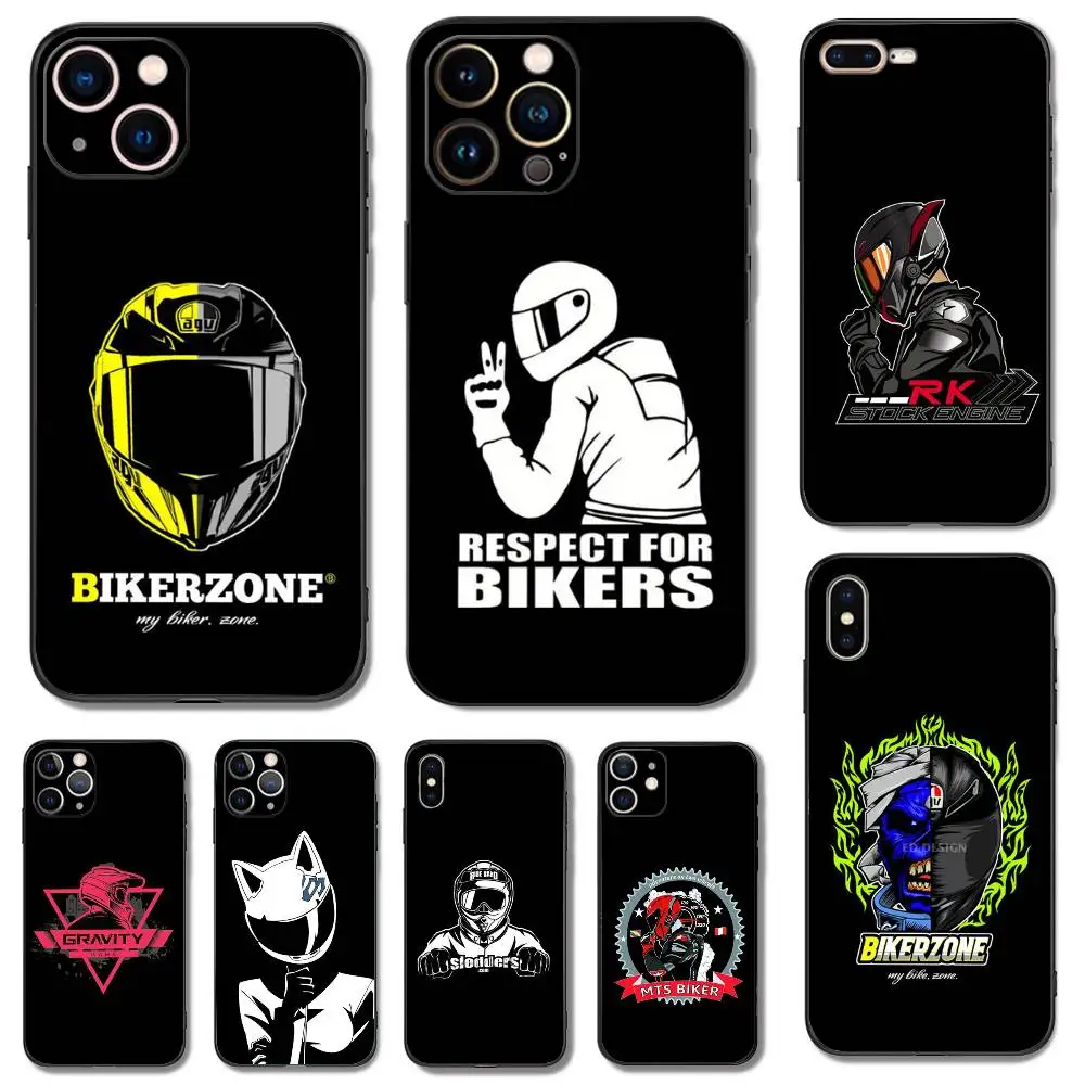 

Biker zone Motorcycle Phone Case For iPhone 16,15,14,13,12,11,Pro,X,XS,Max,XR,Plus,Mini Soft Silicone Black Shockproof TPU