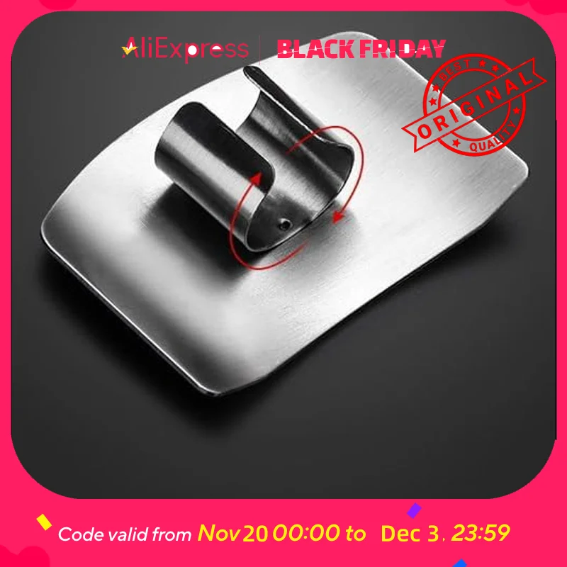 

Stainless Steel Finger Guard - Kitchen Cutting Safety Protector for Vegetables and Meat Slicing