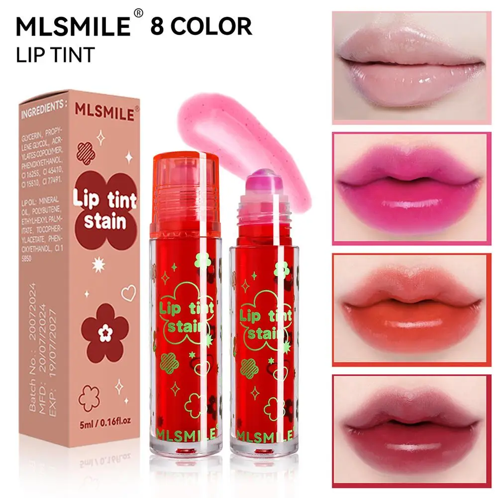 Nuevo aceite de labios transparente hidratante, brillo de labios hidratante Roll-On de frutas, 5ML, bálsamo para el cuidado hidratante de labios, cosméticos, imprimación de labios L2D6