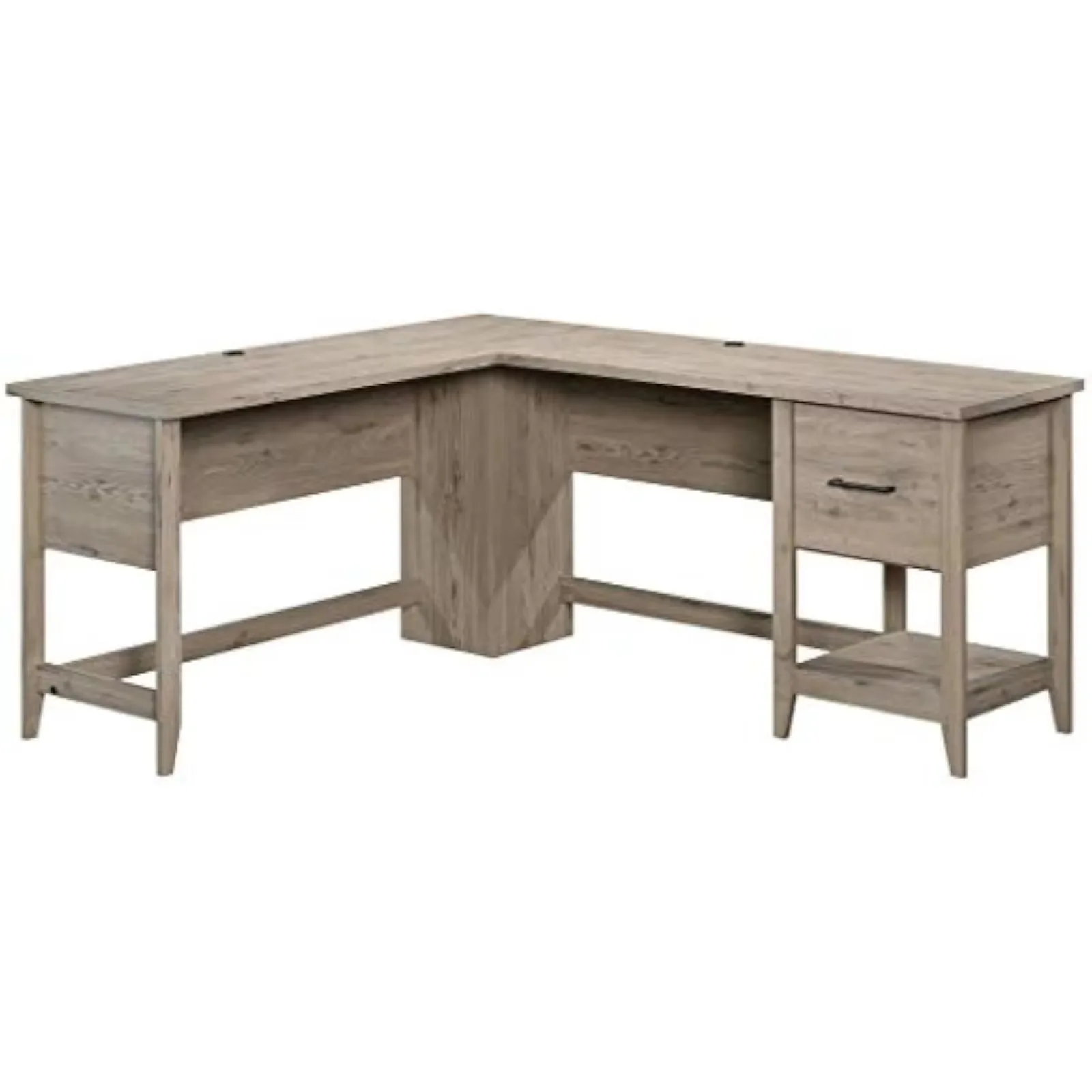 

US Summit Station L-Desk, L: 58.66" x W: 66.46" x H: 29.02", Laurel Oak finish