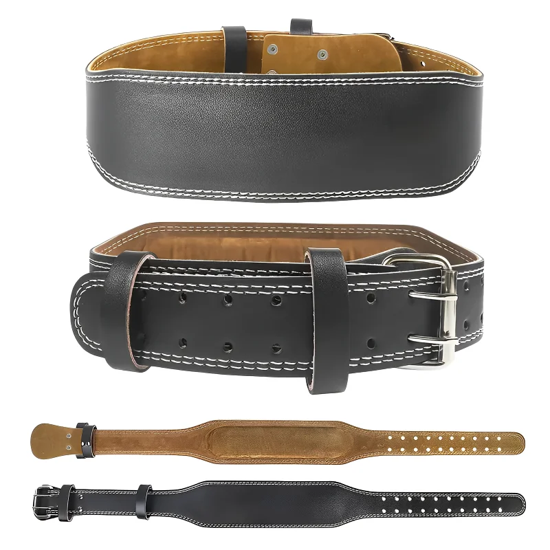 

Professional Waist Support Sports Safety Belt Protection Fitness Deep Squat Weightlifting Training Cowhide Weightlift Deadlift