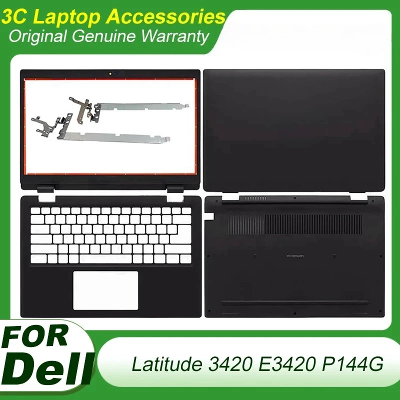 New For DELL Latitude 3420 E3420 P144G LCD Back Cover Lid Bezel Palmrest Bottom Case Black 0FP75N 02K5F8 0KPK5R 04PX9K 03VX9G