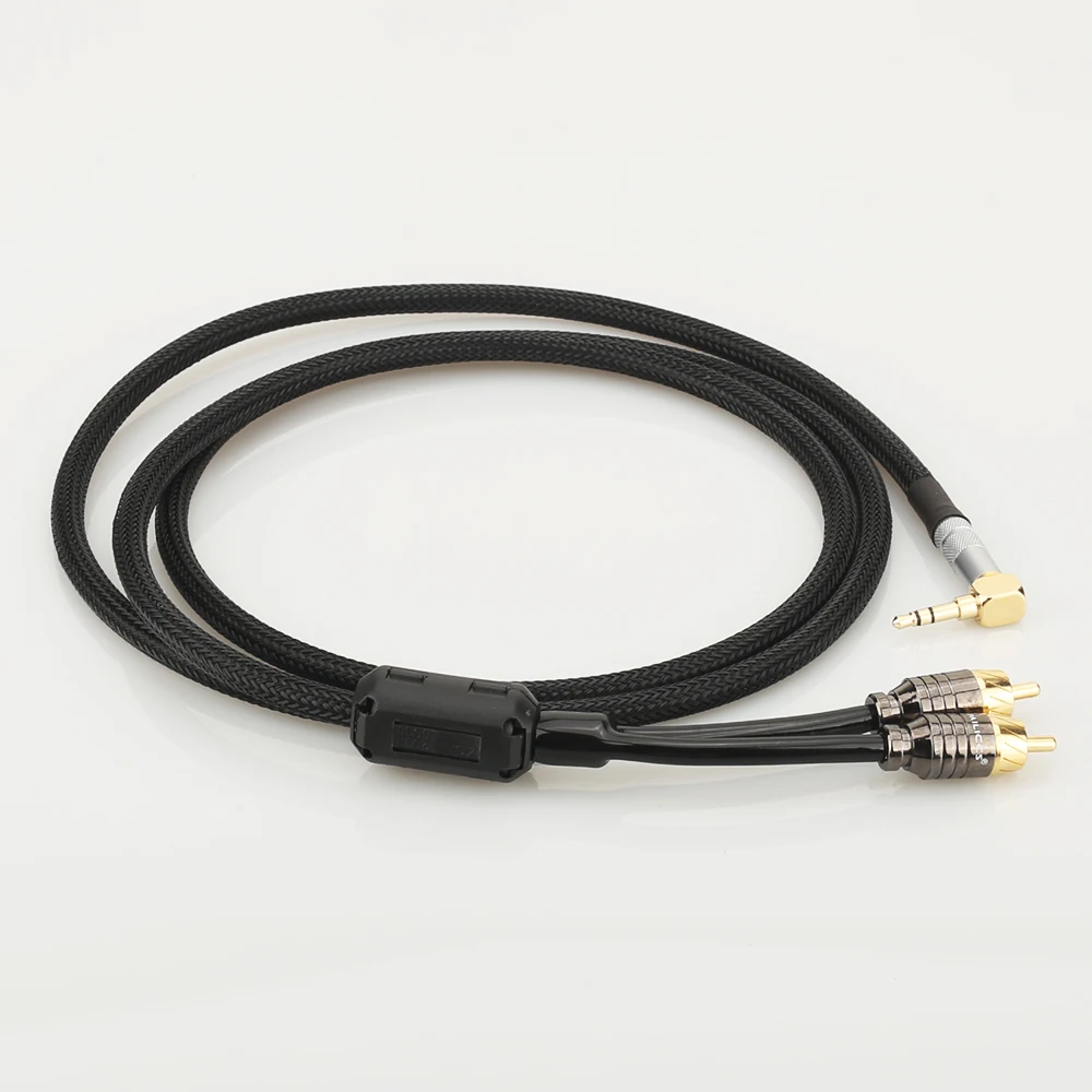 HiFi Cáp Dây Cáp Audio Âm Thanh Tín Hiệu Dây Cắm Aux 3.5Mm Cắm Chuyển Đổi 2 Đầu RCA Cắm