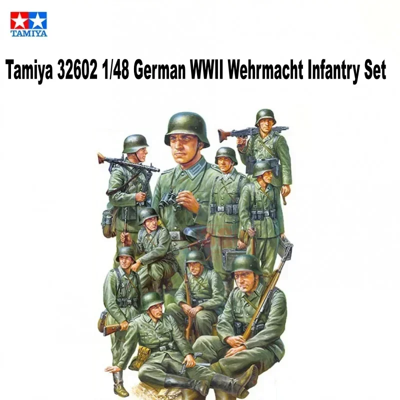 

Tamiya 32602 1/48 немецкий пехотный набор Wehrmacht времен Второй мировой войны, пластиковые игрушки, сборка модели, строительные наборы, хобби, сделай сам